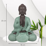 Zen Arôme SBM5 Zen Bodhi-staty, grön/brun, 20 cm höga Statyetter och skulpturer Naty Shop