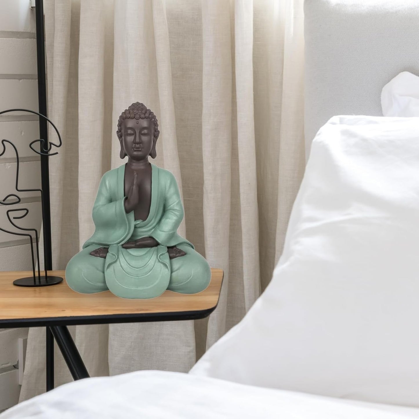 Zen Arôme SBM5 Zen Bodhi-staty, grön/brun, 20 cm höga Statyetter och skulpturer Naty Shop