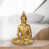Zen'Light - Statyett med Buddhahuvud Sanci - Dekoration för Zen, meditation och feng shui - Present för en avkopplande och andlig atmosfär - Buddhastaty - Höjd: 18 cm - Färg: guld Statyetter och skulpturer Naty Shop